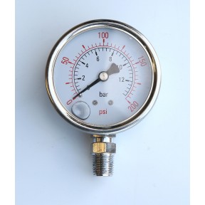 63mm Dial Glycerine filled pressure gauge 